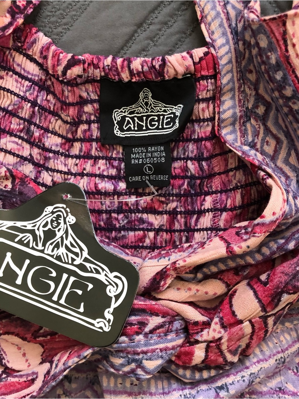Angie Floral Maxi Dress in Plum and Lavender - Picture 7 of 8
